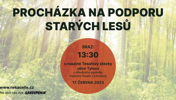 Procházka za ochranu starých lesů v okolí Litvínova