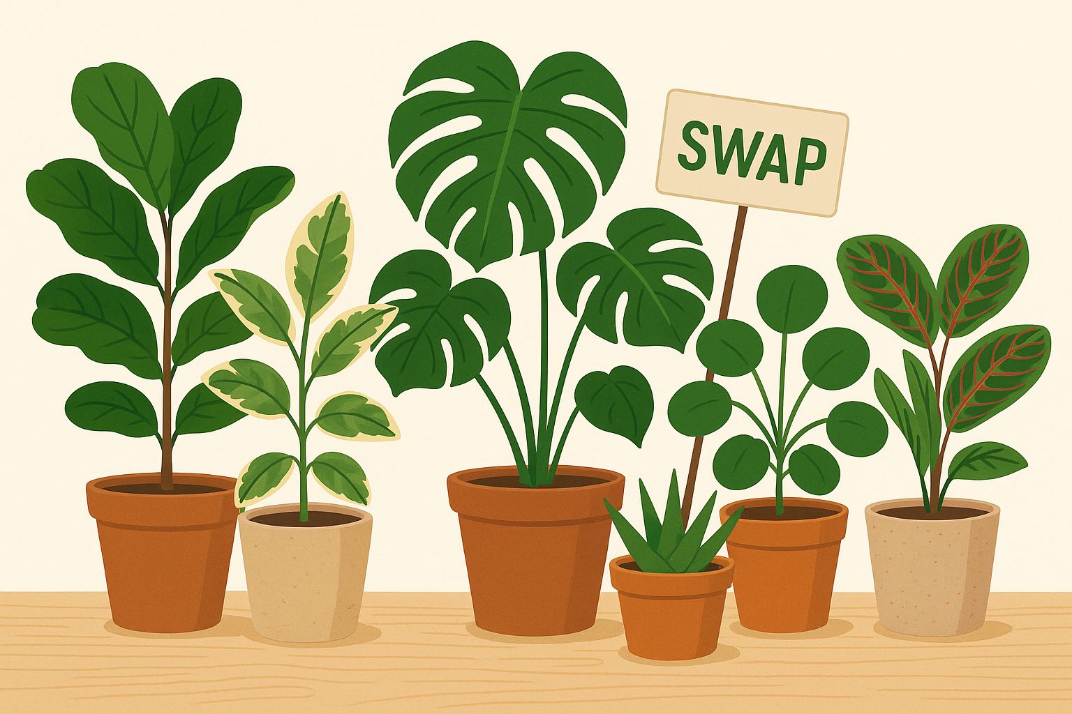 Swap pokojovek a venkovních rostlin – nekupuj, vyměňuj!
